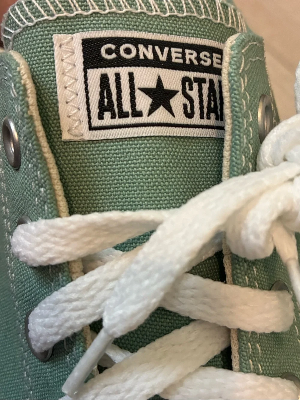 Converse Mint Green Canvas Low-Top Sneakers with White Laces - Picture 5 of 7